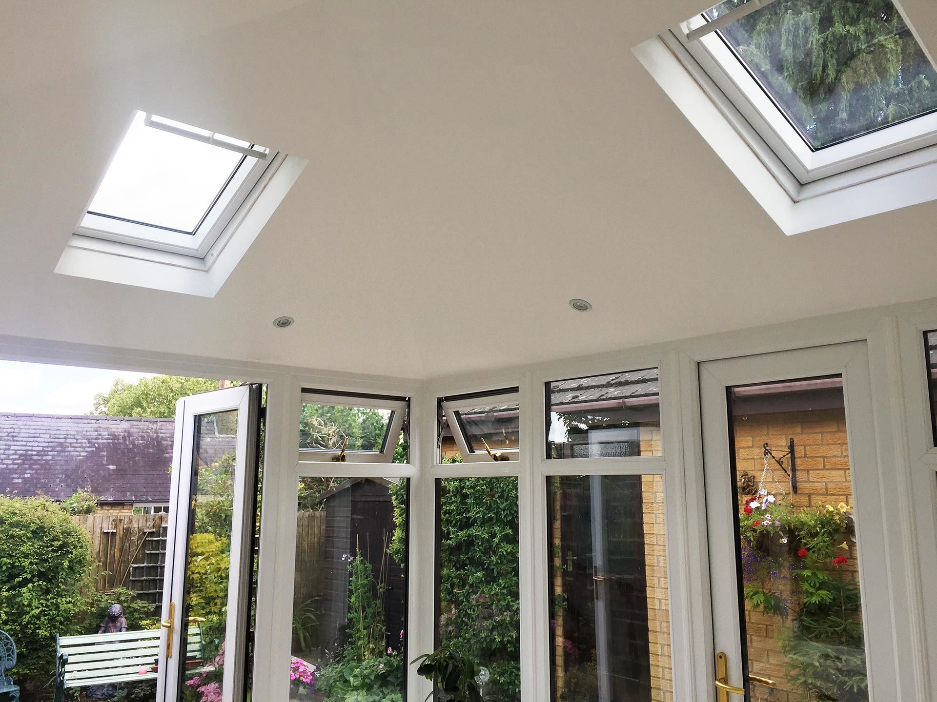 Velux windows in solid conservatory roof, Northampton